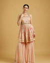 Ethereal Light Pink Stitched Suit